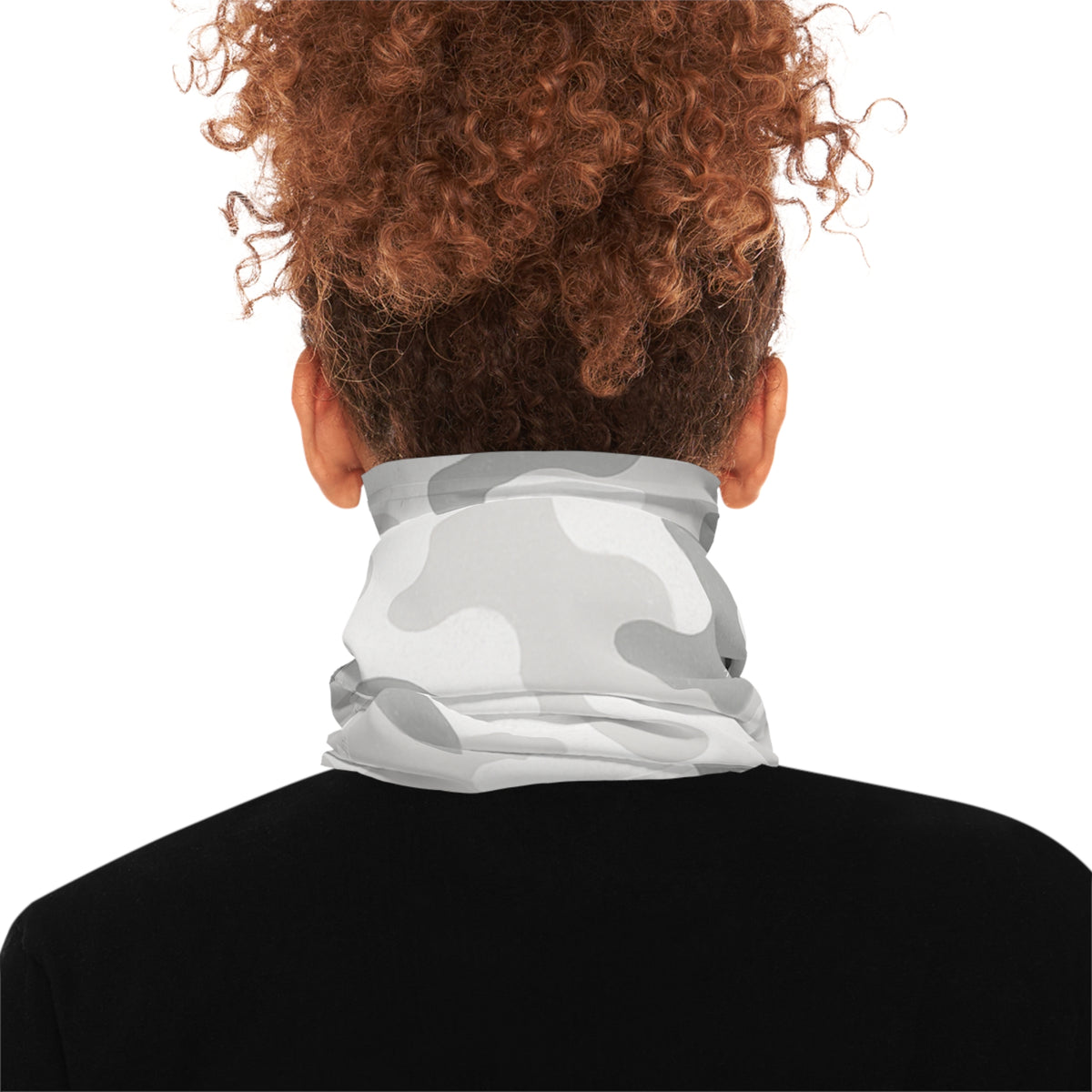 Neck Gaiter — White & Gray Camo Lightweight Face Mask