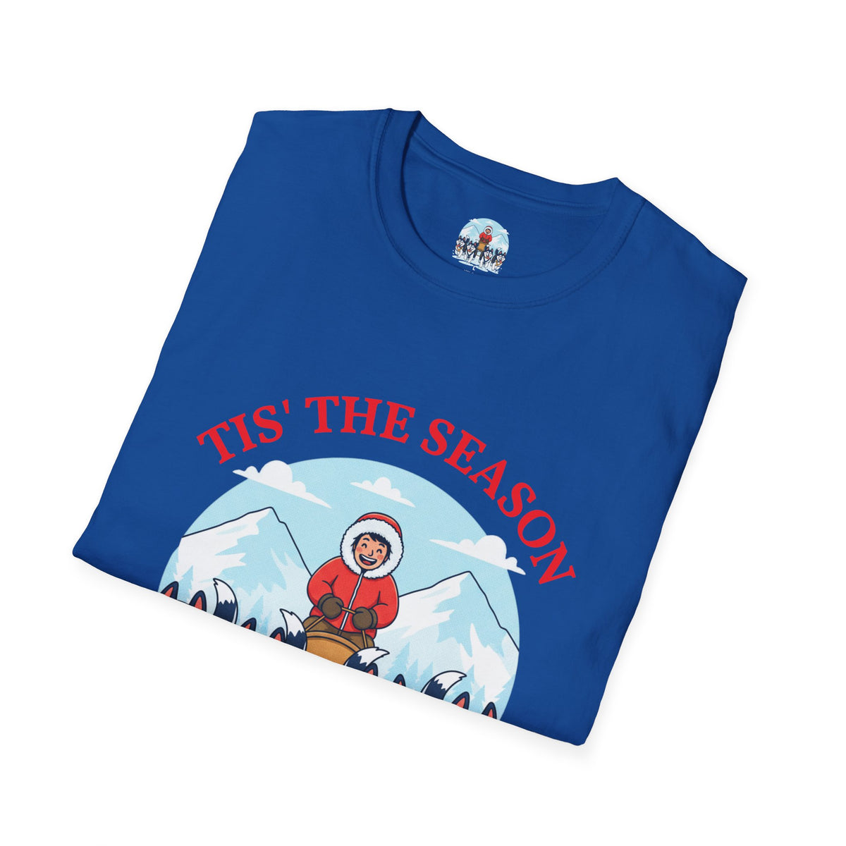 T-Shirt — 'Tis The Season Husky Sled Christmas Tee