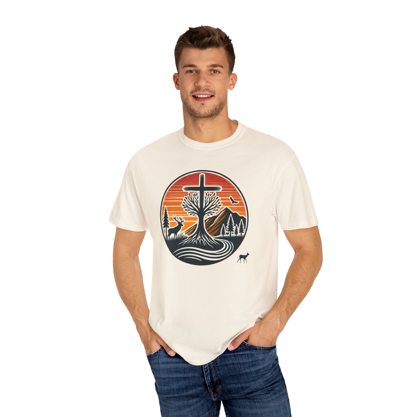 Nature-Inspired Faith T-Shirt | Comfortable Unisex Tee | Perfect for Outdoors, Gifts, Retreats, and Faith Celebrations