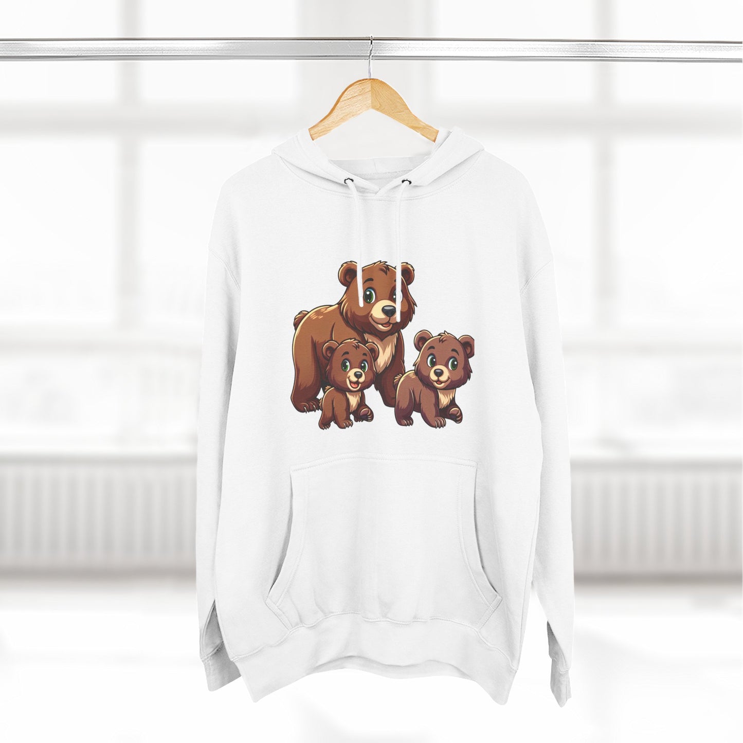 Cozy Bear Family Fleece Hoodie | Cute Animal Design, Winter Wear, Gifts for Kids & Adults, Family Matching Outfit