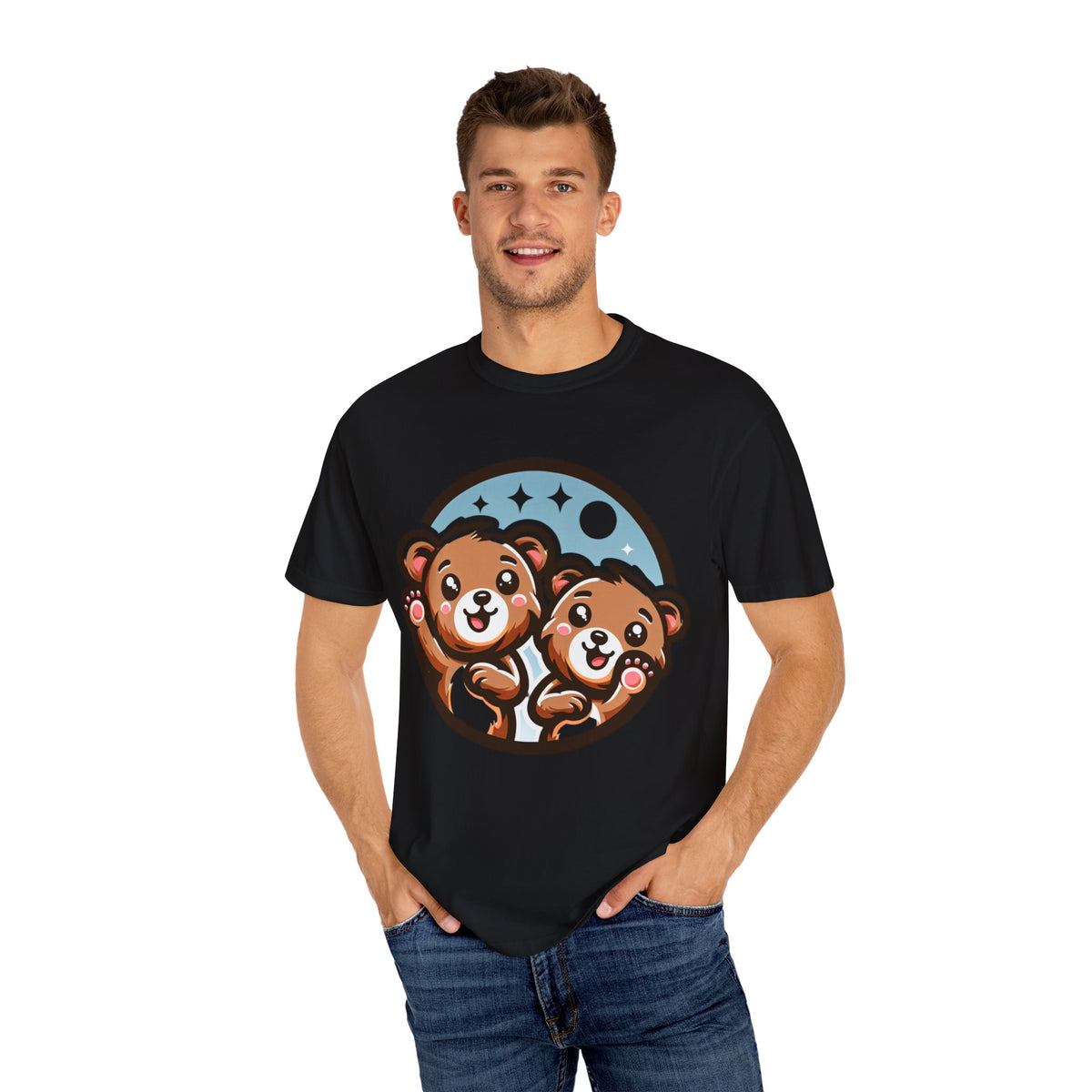 Cute Bear Duo Unisex T-shirt | Cozy Animal Tee, Gift for Kids, Cute T-shirt, Bear Lover Top, Animal Print Shirt