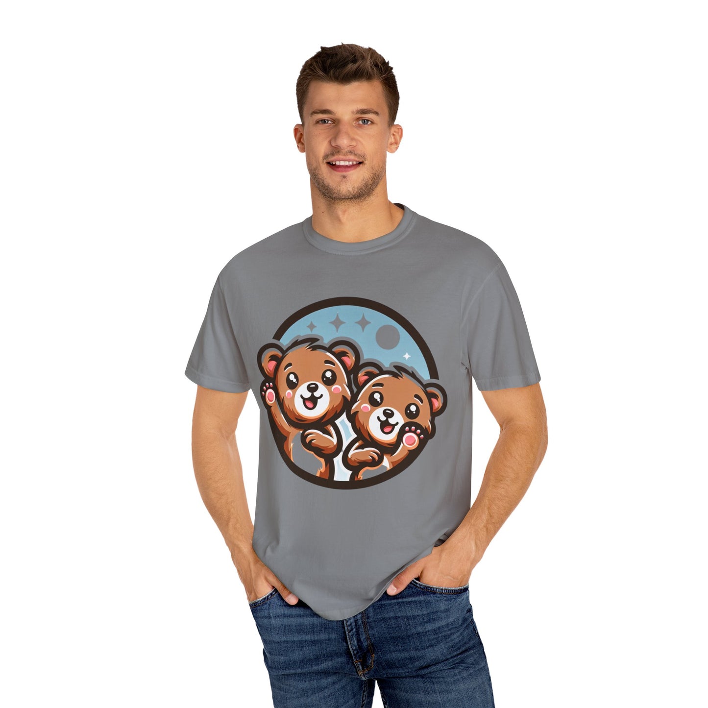 Cute Bear Duo Unisex T-shirt | Cozy Animal Tee, Gift for Kids, Cute T-shirt, Bear Lover Top, Animal Print Shirt