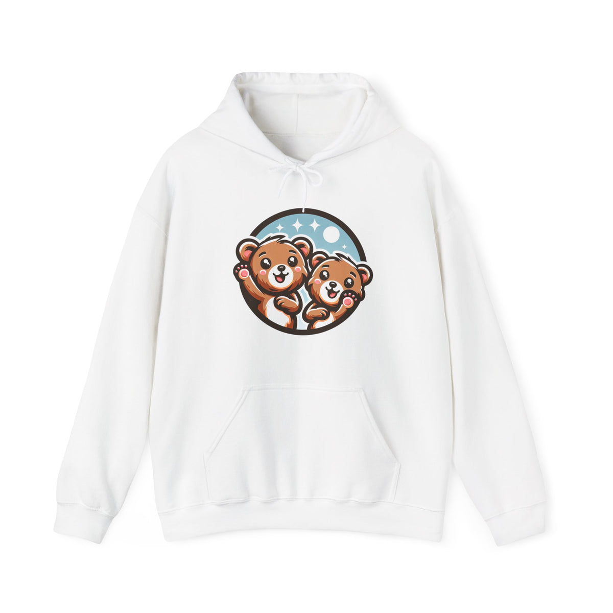 Cute Bear Graphic Hoodie, Cozy Sweatshirt, Animal Lover Gift, Unisex Apparel, Perfect for Casual Wear, Birthday or Holiday Present
