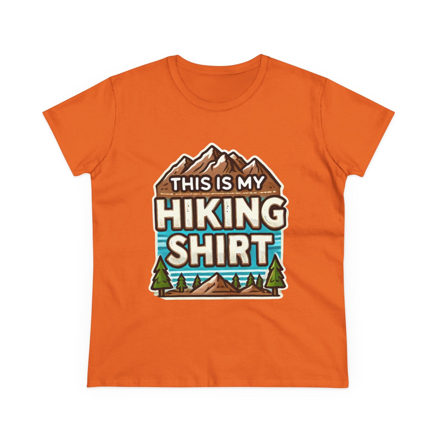 Women's Hiking Tee - This Is My Hiking Shirt - Cozy Cotton Casual Wear for Outdoor Enthusiasts