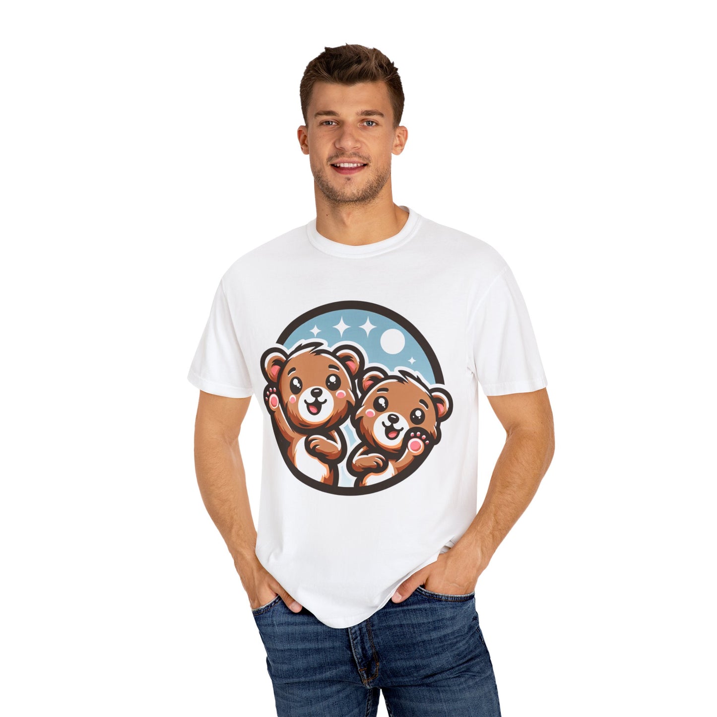 Cute Bear Duo Unisex T-shirt | Cozy Animal Tee, Gift for Kids, Cute T-shirt, Bear Lover Top, Animal Print Shirt