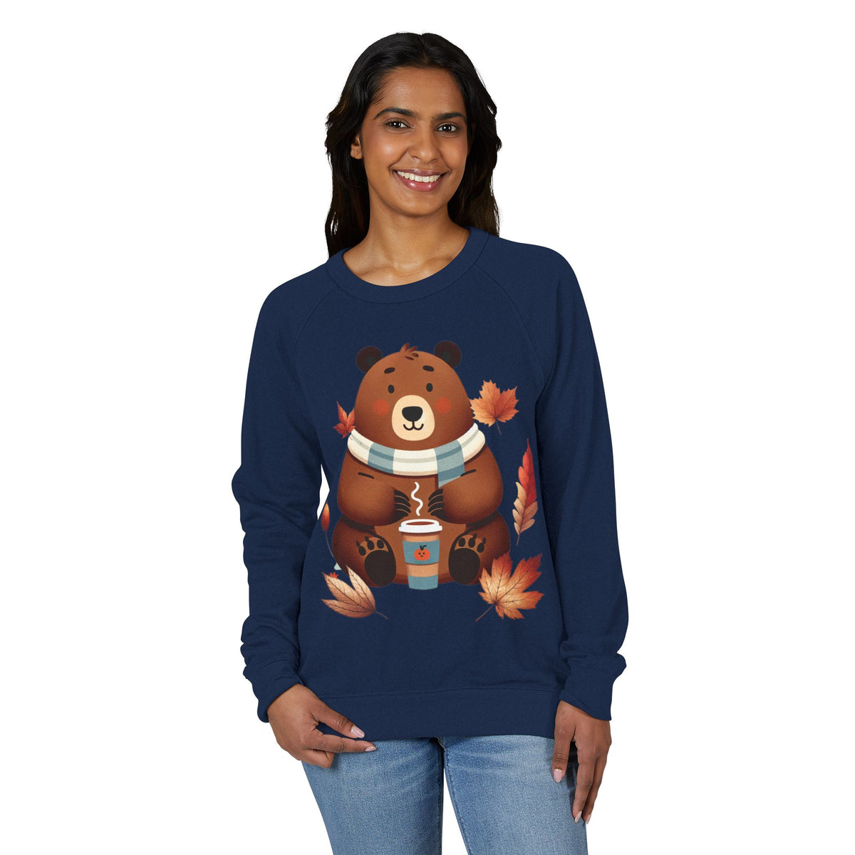 Cozy Bear Crewneck Sweatshirt, Cute Fall Apparel, Unisex Casual Wear, Gift for Animal Lovers, Autumn Outfit