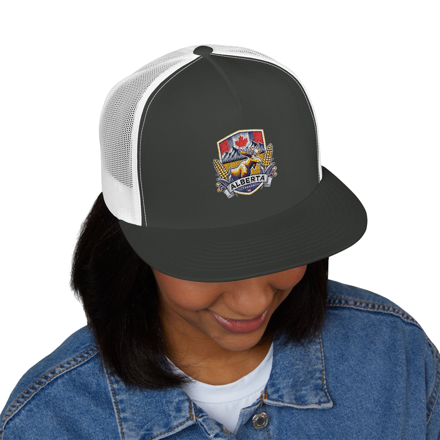 Embroidered 5 Panel Trucker Cap - Stylish, Casual Hat for Outdoor Adventures, Festivals, and Everyday Wear, Gift for Him or Her