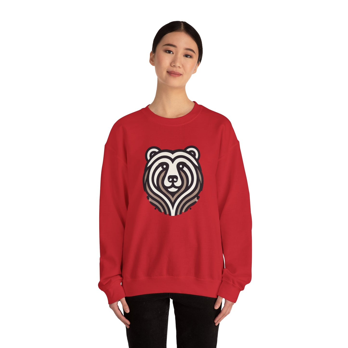 Bear Graphic Crewneck Sweatshirt | Cozy Unisex Pullover for Nature Lovers, Gift for Birthdays, Holidays, and Outdoor Adventures