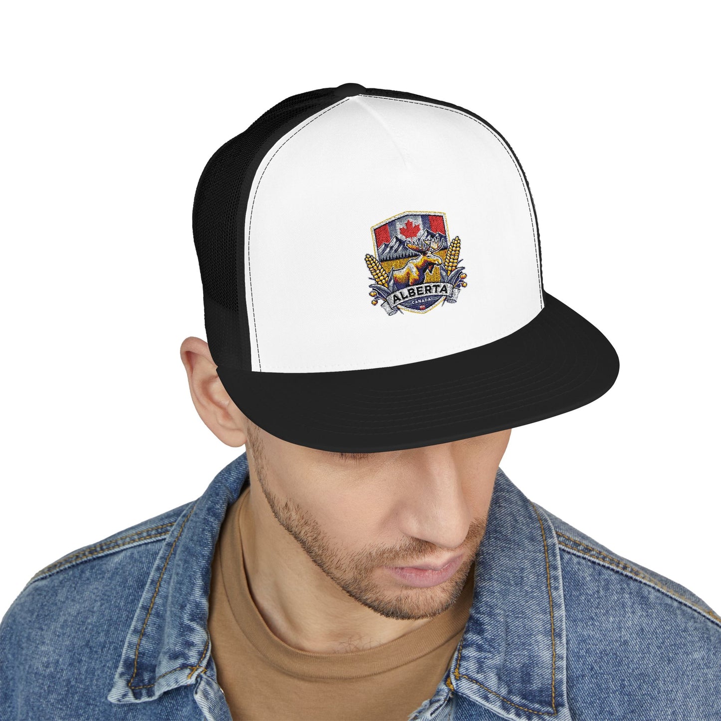 Embroidered 5 Panel Trucker Cap - Stylish, Casual Hat for Outdoor Adventures, Festivals, and Everyday Wear, Gift for Him or Her