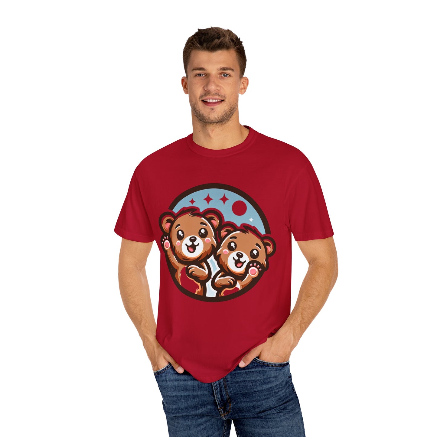 Cute Bear Duo Unisex T-shirt | Cozy Animal Tee, Gift for Kids, Cute T-shirt, Bear Lover Top, Animal Print Shirt