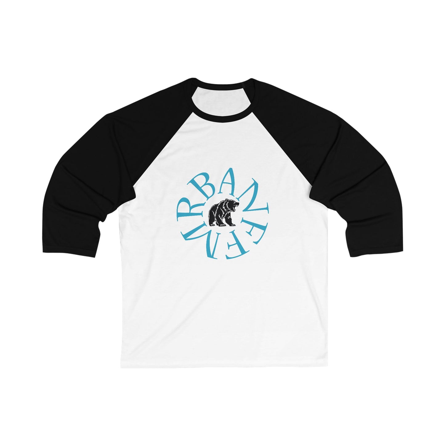 Urban Bear Unisex 3/4 Sleeve Baseball Tee - Casual Sportswear for Outdoors & Everyday Wear