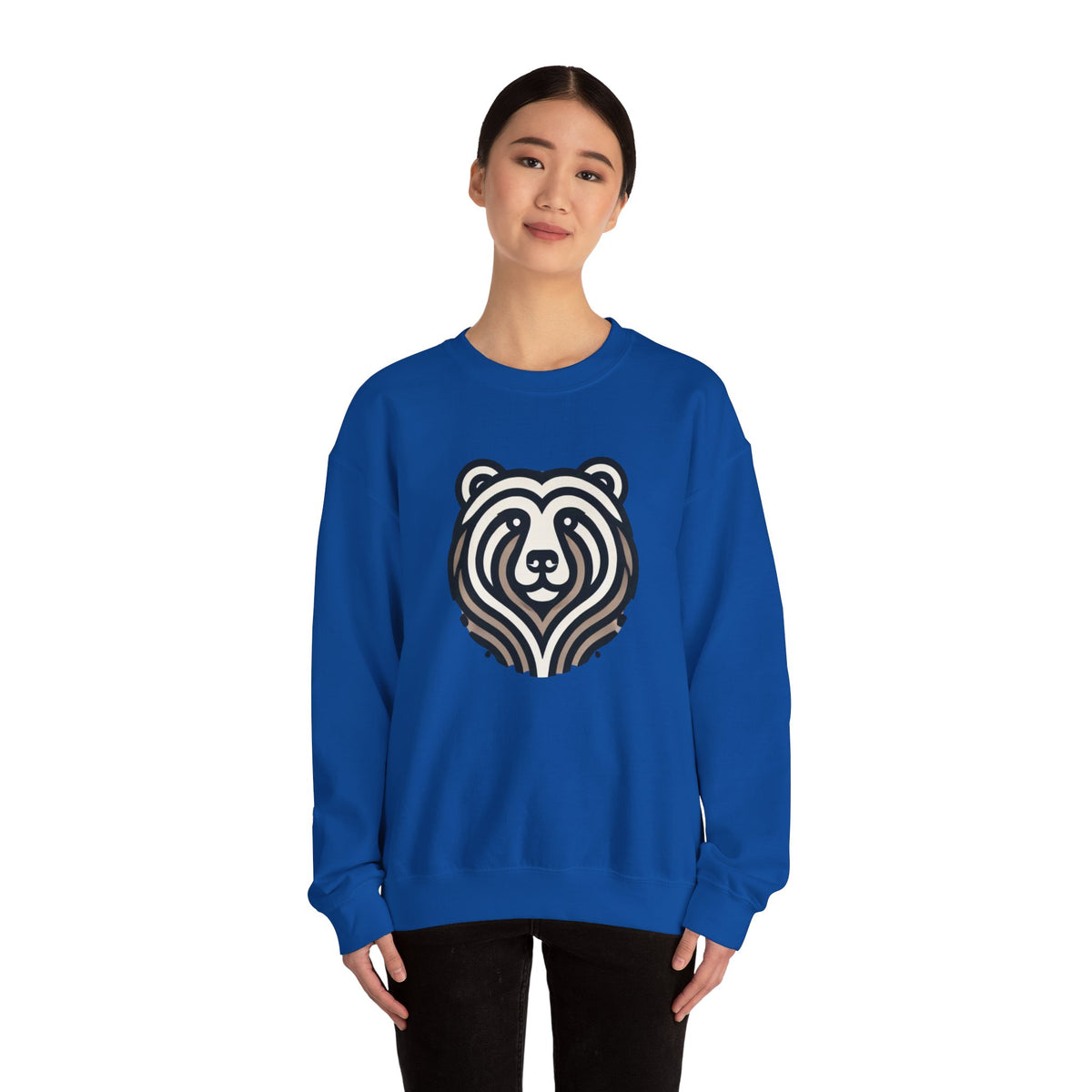 Bear Graphic Crewneck Sweatshirt | Cozy Unisex Pullover for Nature Lovers, Gift for Birthdays, Holidays, and Outdoor Adventures