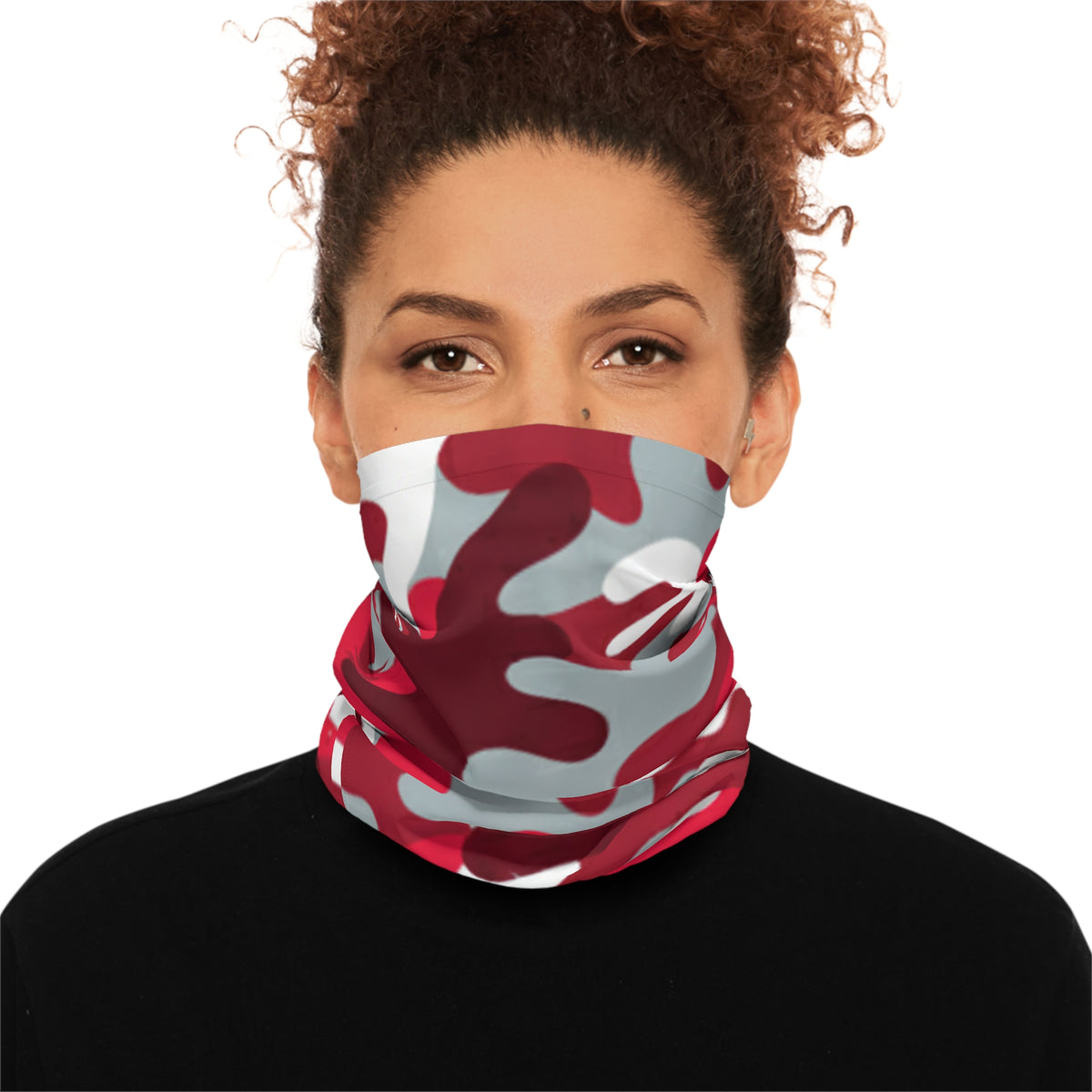 Red Camo Neck Gaiter — Lightweight Breathable Face & Headwear