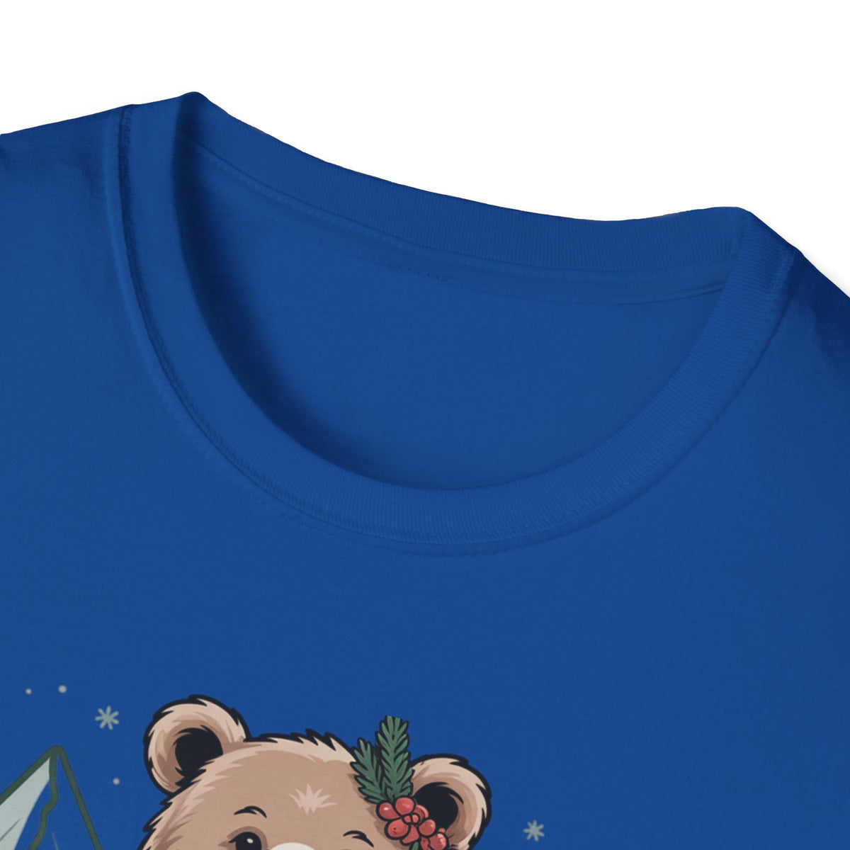 Bear in Scarf T-Shirt — Cute Winter Bear Mountain Graphic Tee