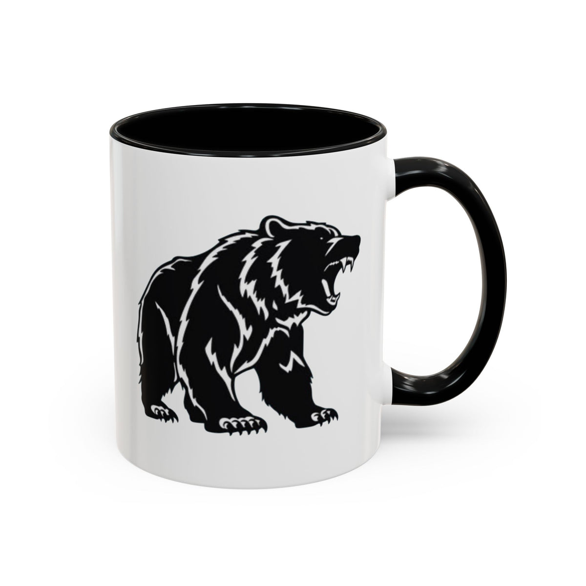 Roaring Bear Accent Coffee Mug - 11oz & 15oz - Perfect Gift for Wildlife Lovers