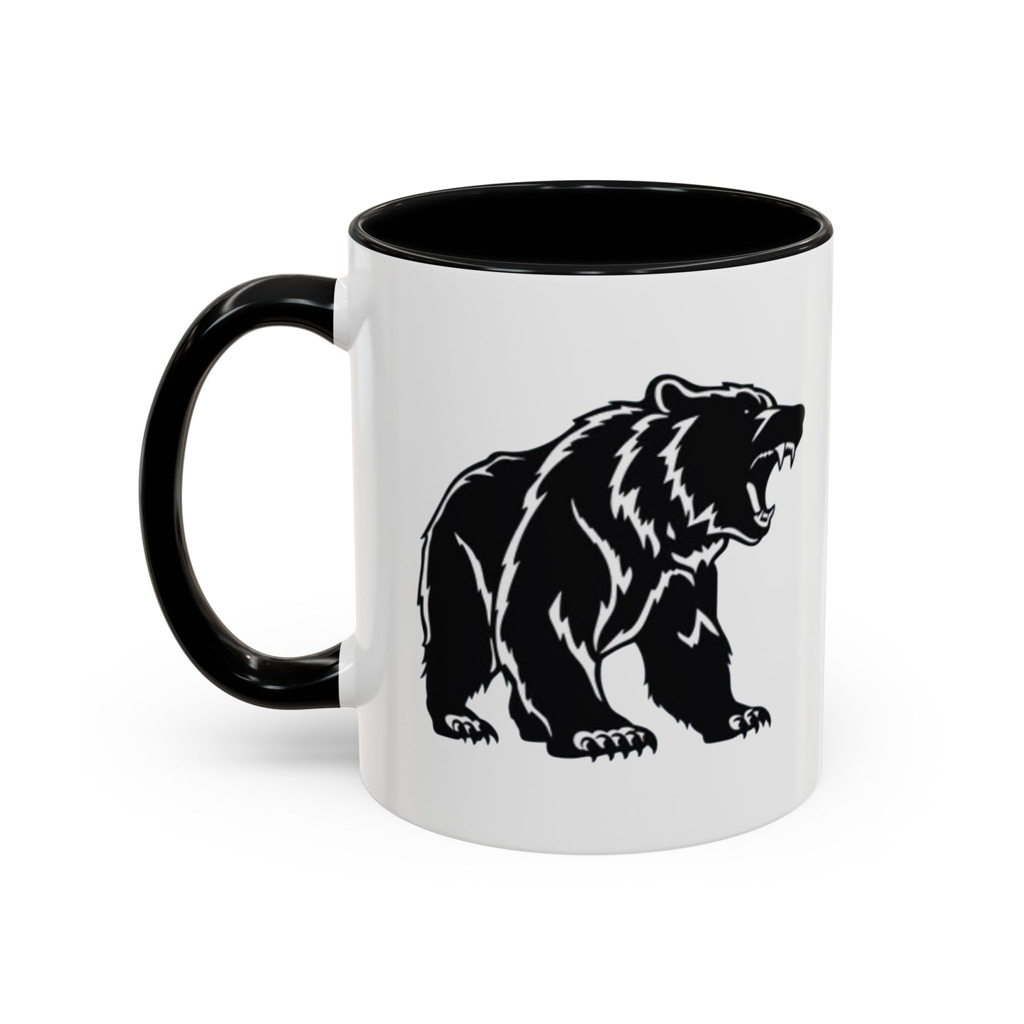 Roaring Bear Accent Coffee Mug - 11oz & 15oz - Perfect Gift for Wildlife Lovers