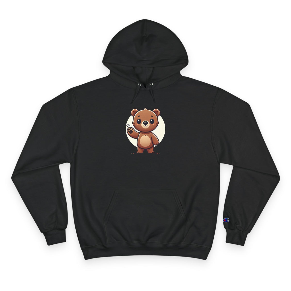 Cute Bear Champion Hoodie, Cozy Pullover for Kids, Adorable Animal Sweatshirt, Gift for Birthdays and Holidays, Casual Wear