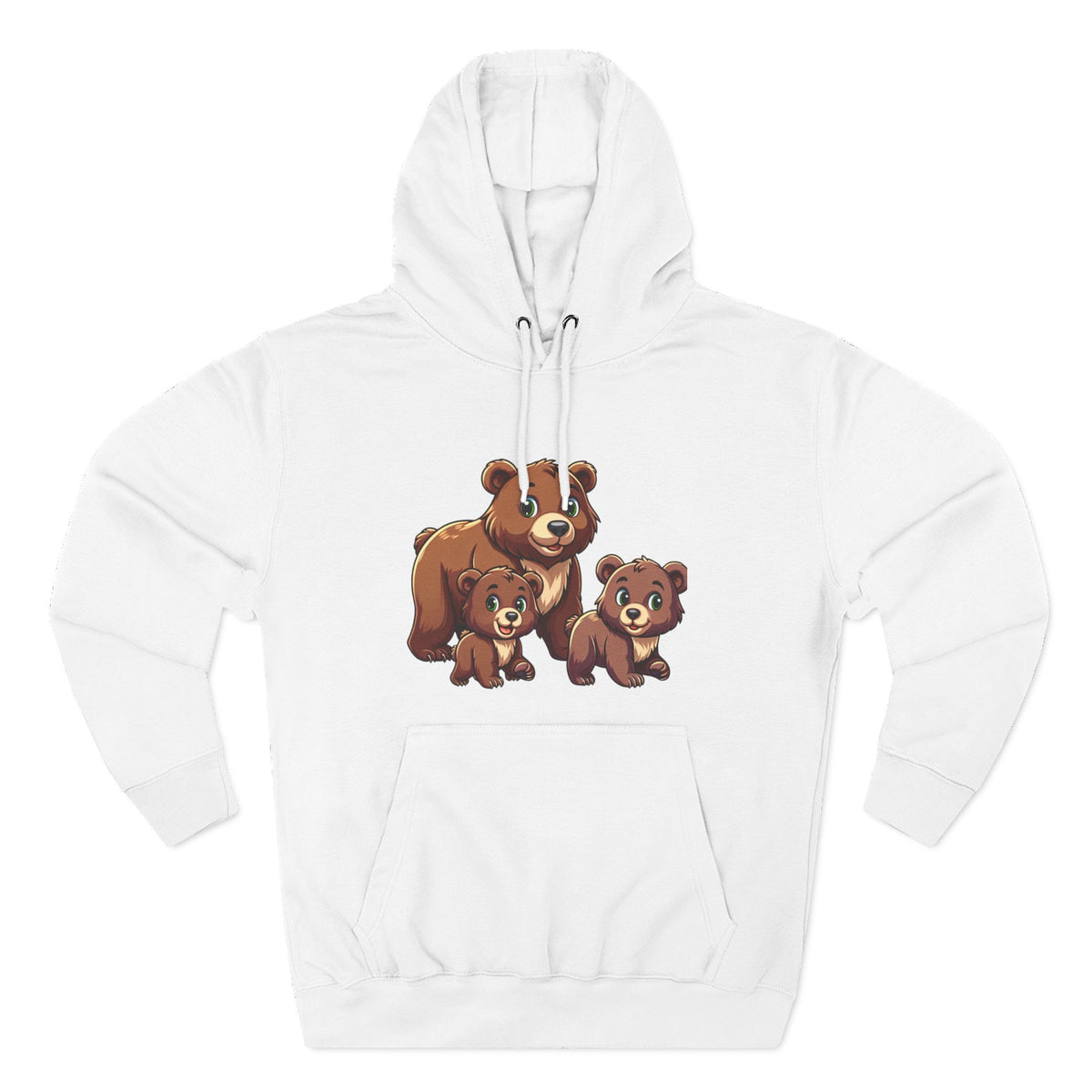 Cozy Bear Family Fleece Hoodie | Cute Animal Design, Winter Wear, Gifts for Kids & Adults, Family Matching Outfit