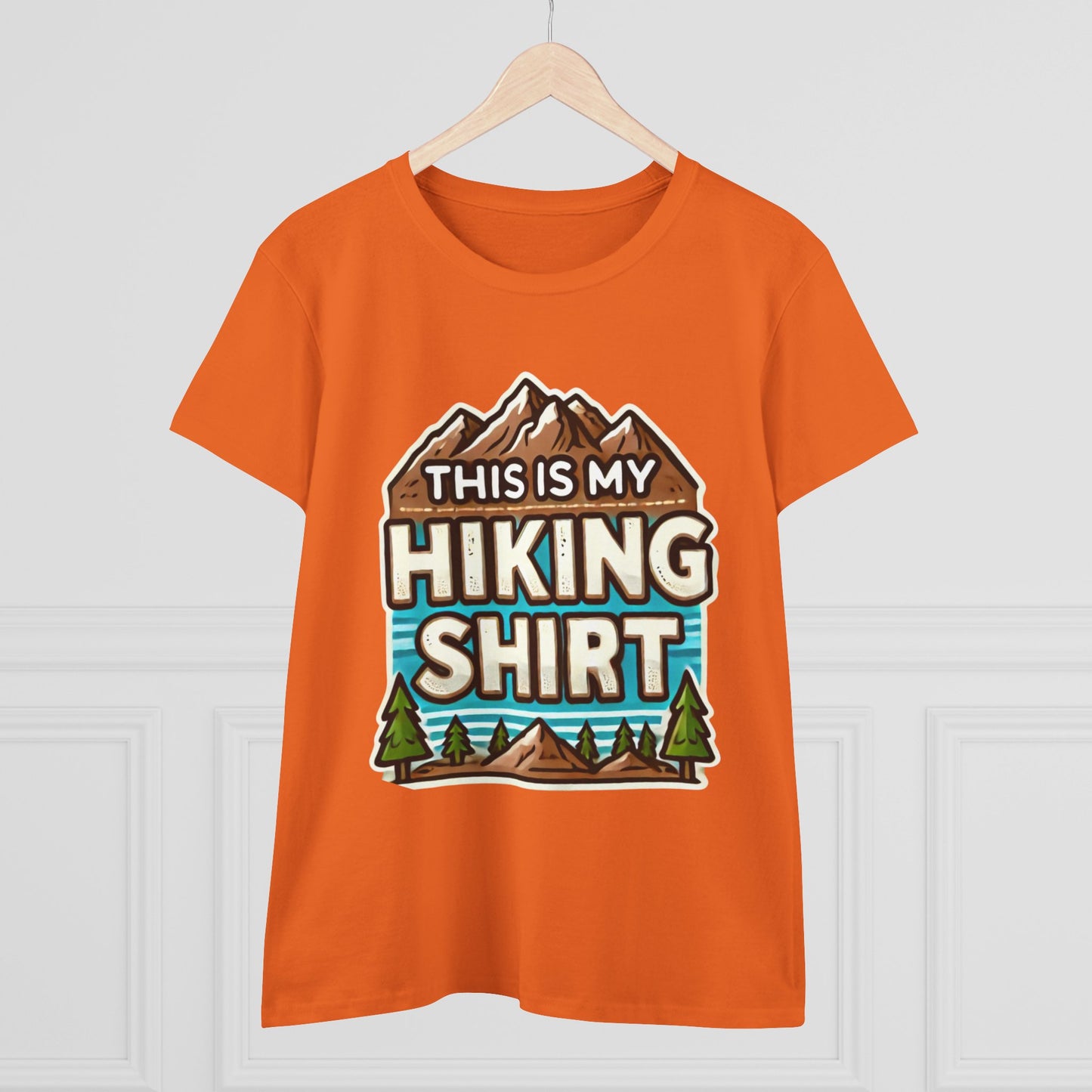 Women's Hiking Tee - This Is My Hiking Shirt - Cozy Cotton Casual Wear for Outdoor Enthusiasts