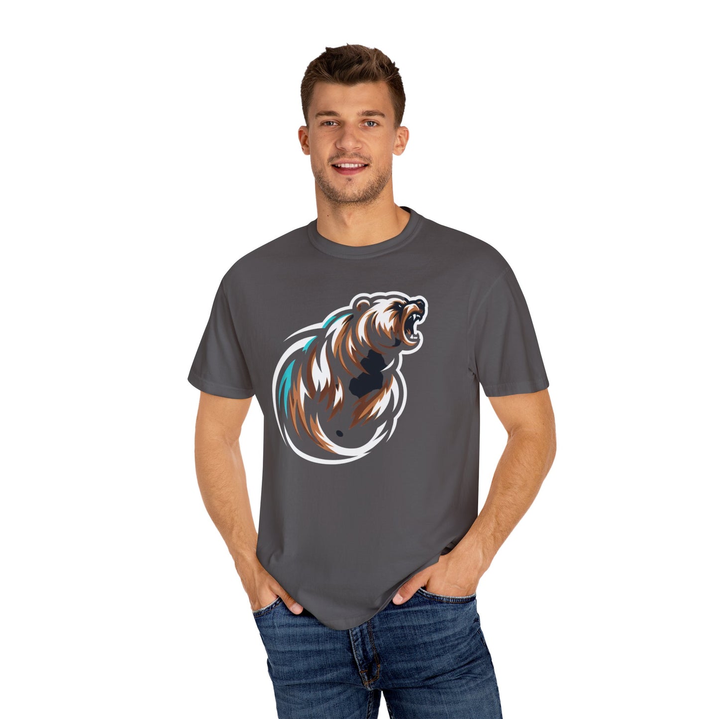 Garment-Dyed T-Shirt with Bear Design - Casual Wear, Gift for Nature Lovers, Unique Graphic Tee, Outdoor Adventure Shirt, Eco-Friendly [...]