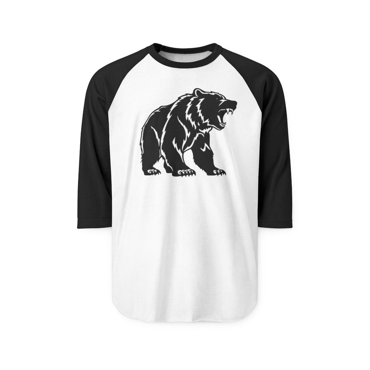 Bold Bear Graphic Raglan Shirt, Cute Animal Shirt, Nature Lover Tee, Casual Gift, Outdoor Adventure Wear