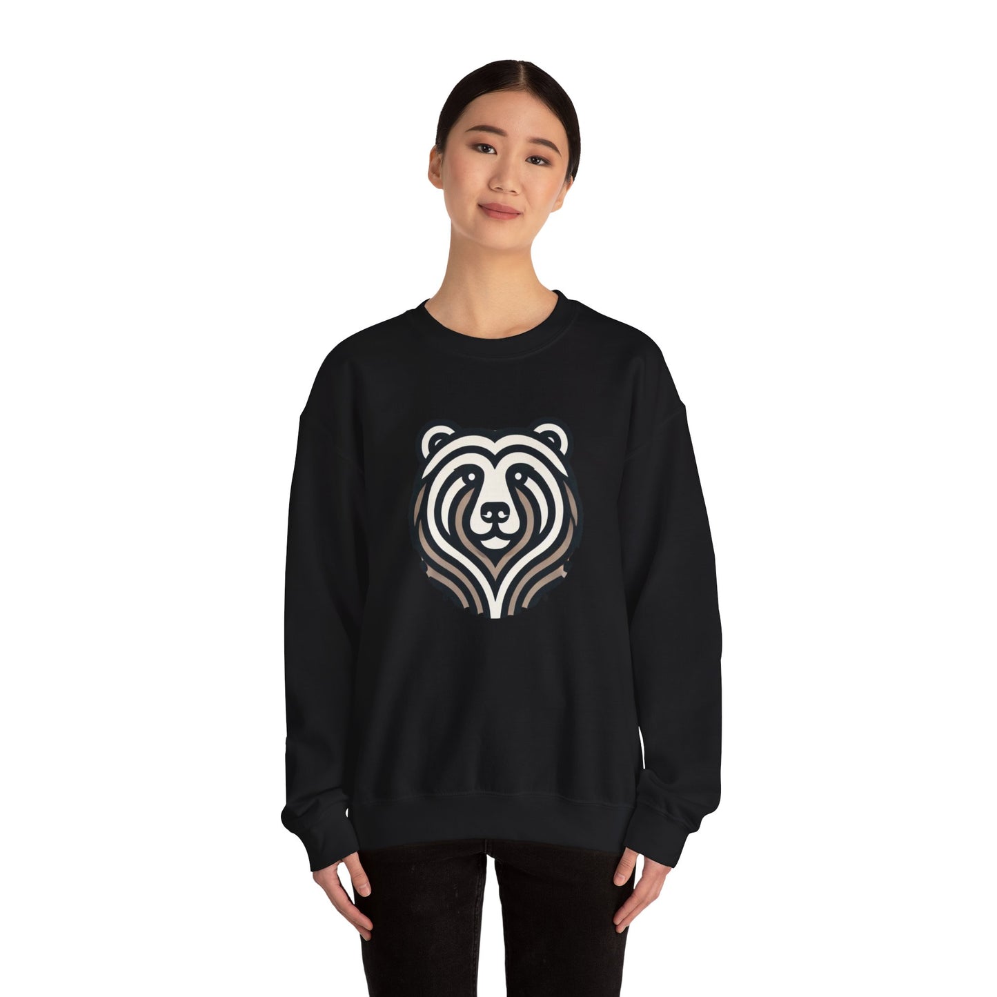 Bear Graphic Crewneck Sweatshirt | Cozy Unisex Pullover for Nature Lovers, Gift for Birthdays, Holidays, and Outdoor Adventures