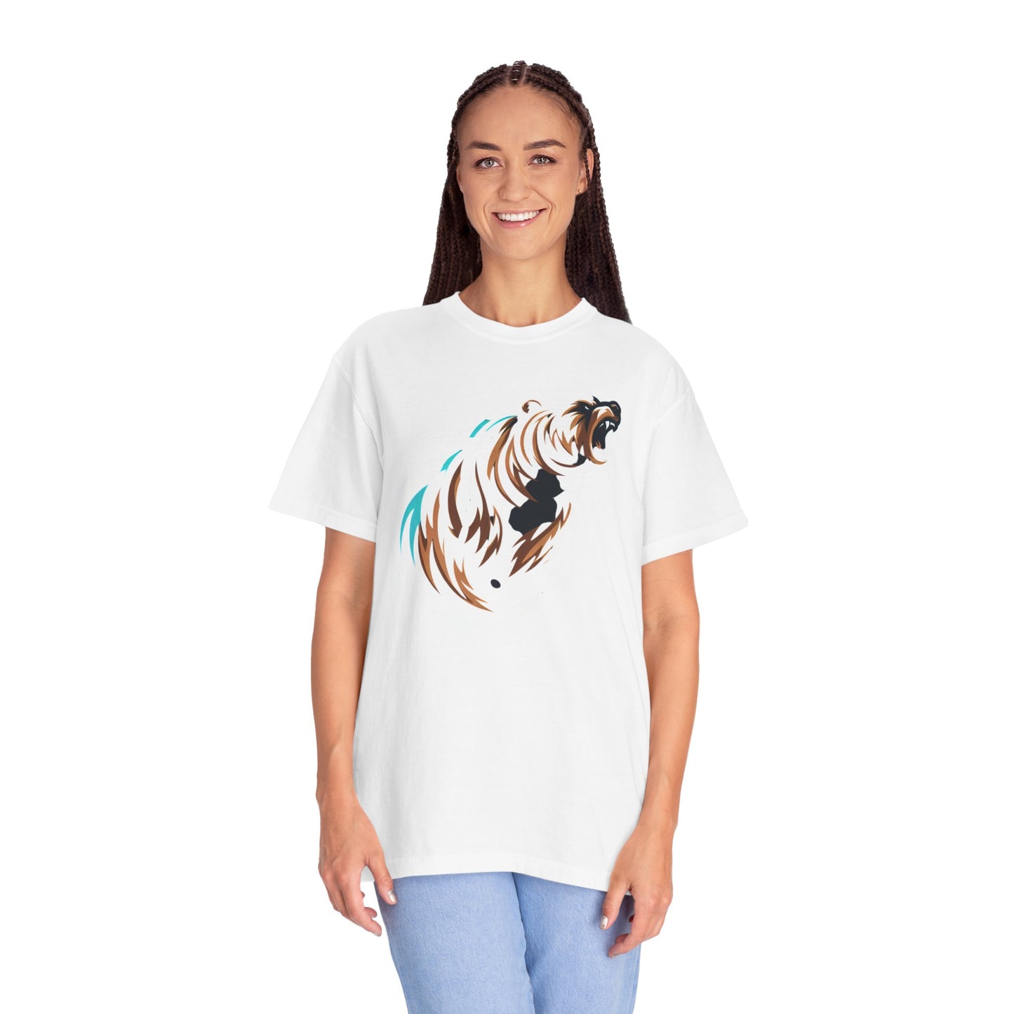 Garment-Dyed T-Shirt with Bear Design - Casual Wear, Gift for Nature Lovers, Unique Graphic Tee, Outdoor Adventure Shirt, Eco-Friendly [...]