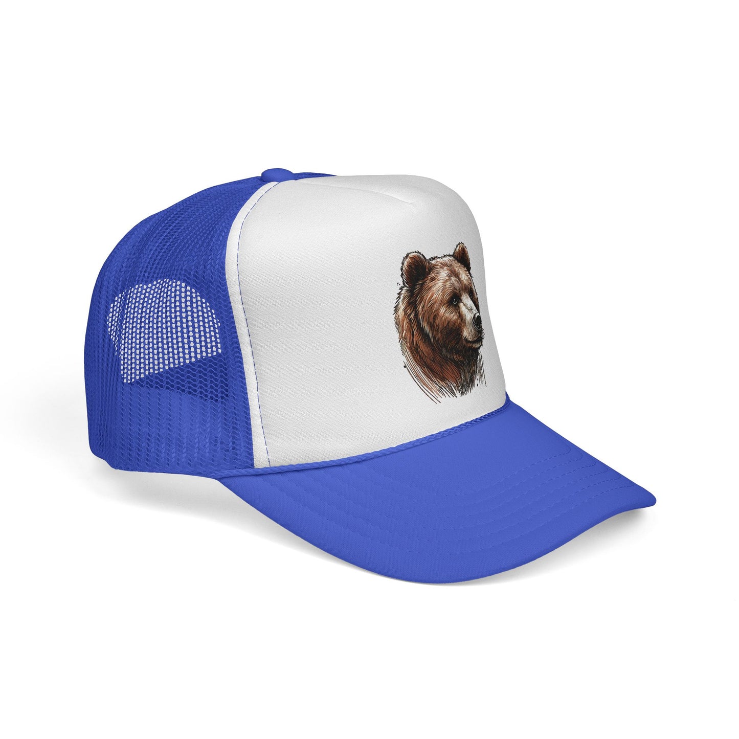 Bear Design Trucker Cap, Outdoor Hat, Wildlife Cap, Camping Gear, Nature Lover Gift, Casual Fashion Accessory
