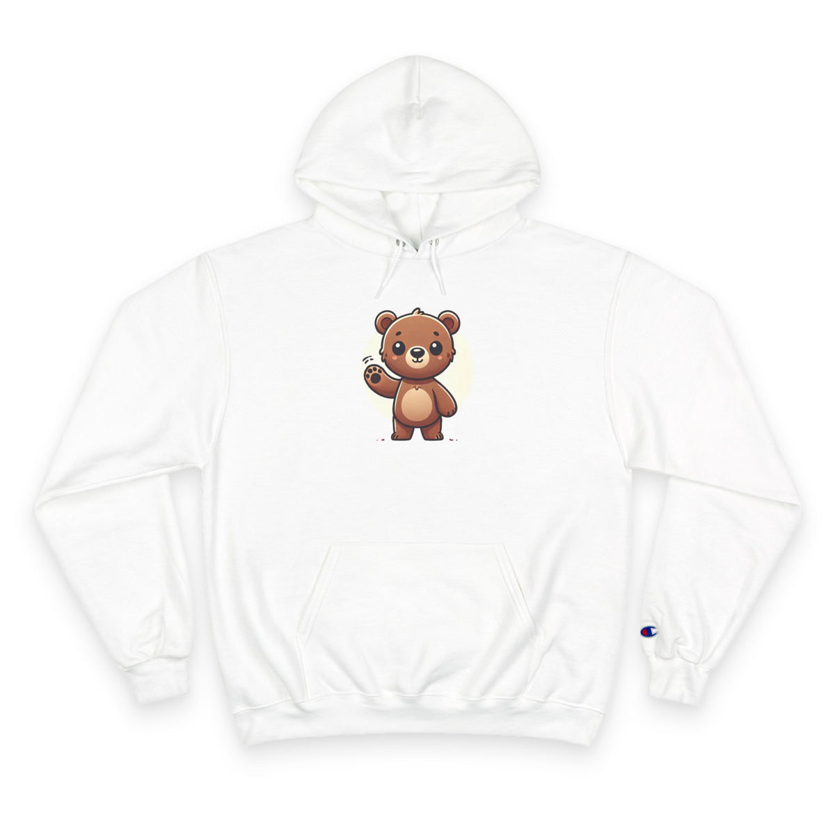 Cute Bear Champion Hoodie, Cozy Pullover for Kids, Adorable Animal Sweatshirt, Gift for Birthdays and Holidays, Casual Wear