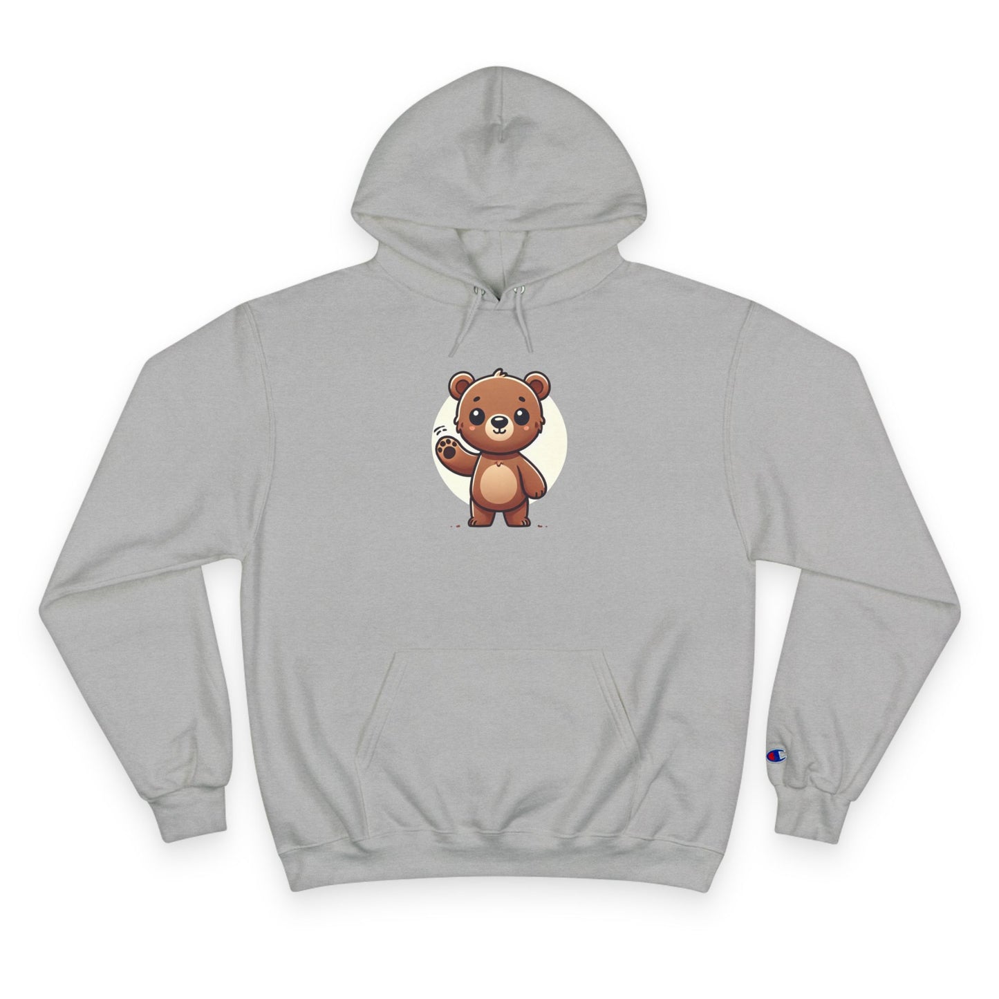Cute Bear Champion Hoodie, Cozy Pullover for Kids, Adorable Animal Sweatshirt, Gift for Birthdays and Holidays, Casual Wear