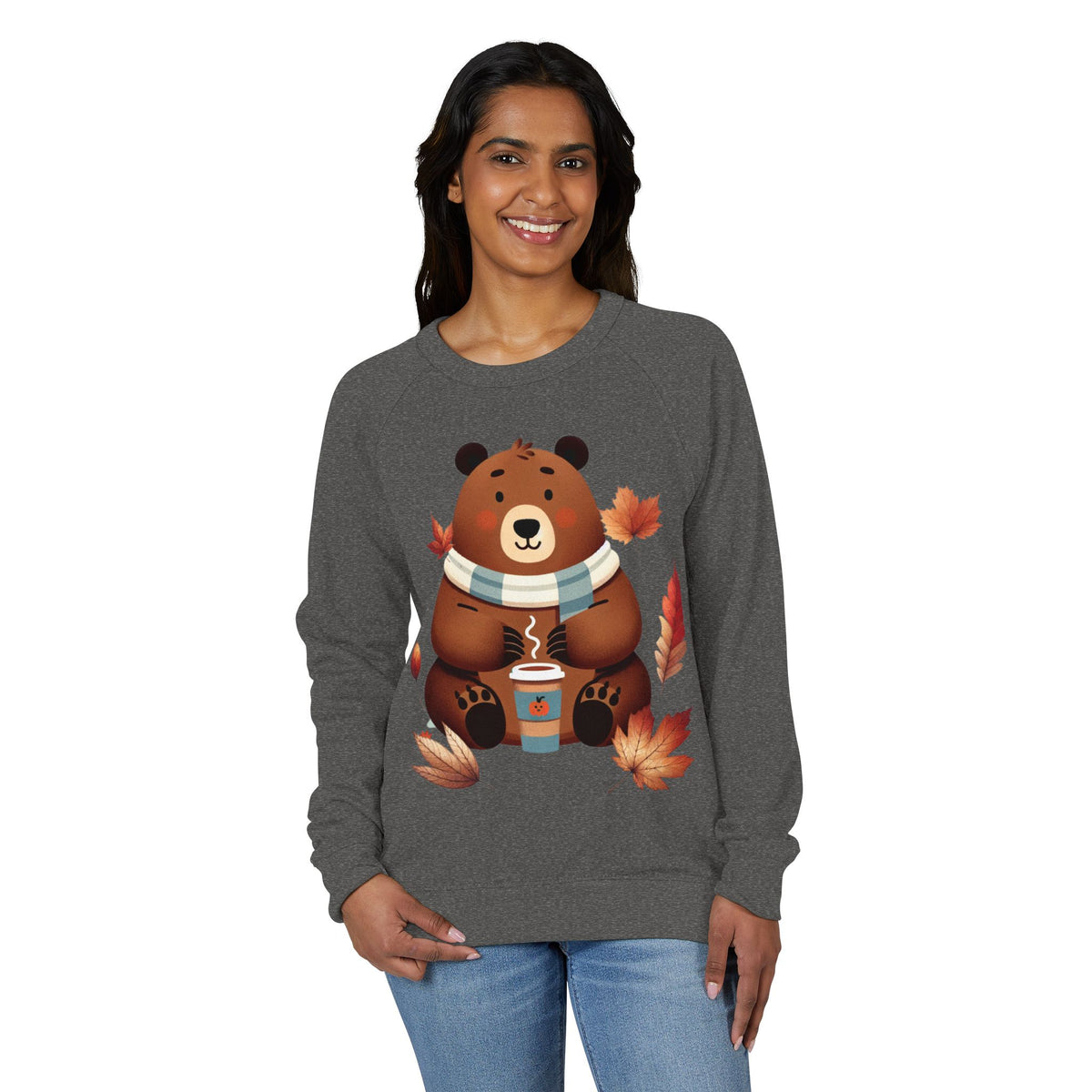 Cozy Bear Crewneck Sweatshirt, Cute Fall Apparel, Unisex Casual Wear, Gift for Animal Lovers, Autumn Outfit
