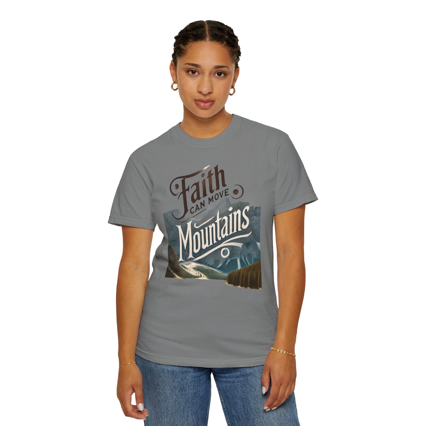 Faith-Inspired Unisex T-Shirt, Casual Tee, Inspirational Gift, Mountain Lovers, Relaxed Fit Wear, Everyday Comfort Shirt