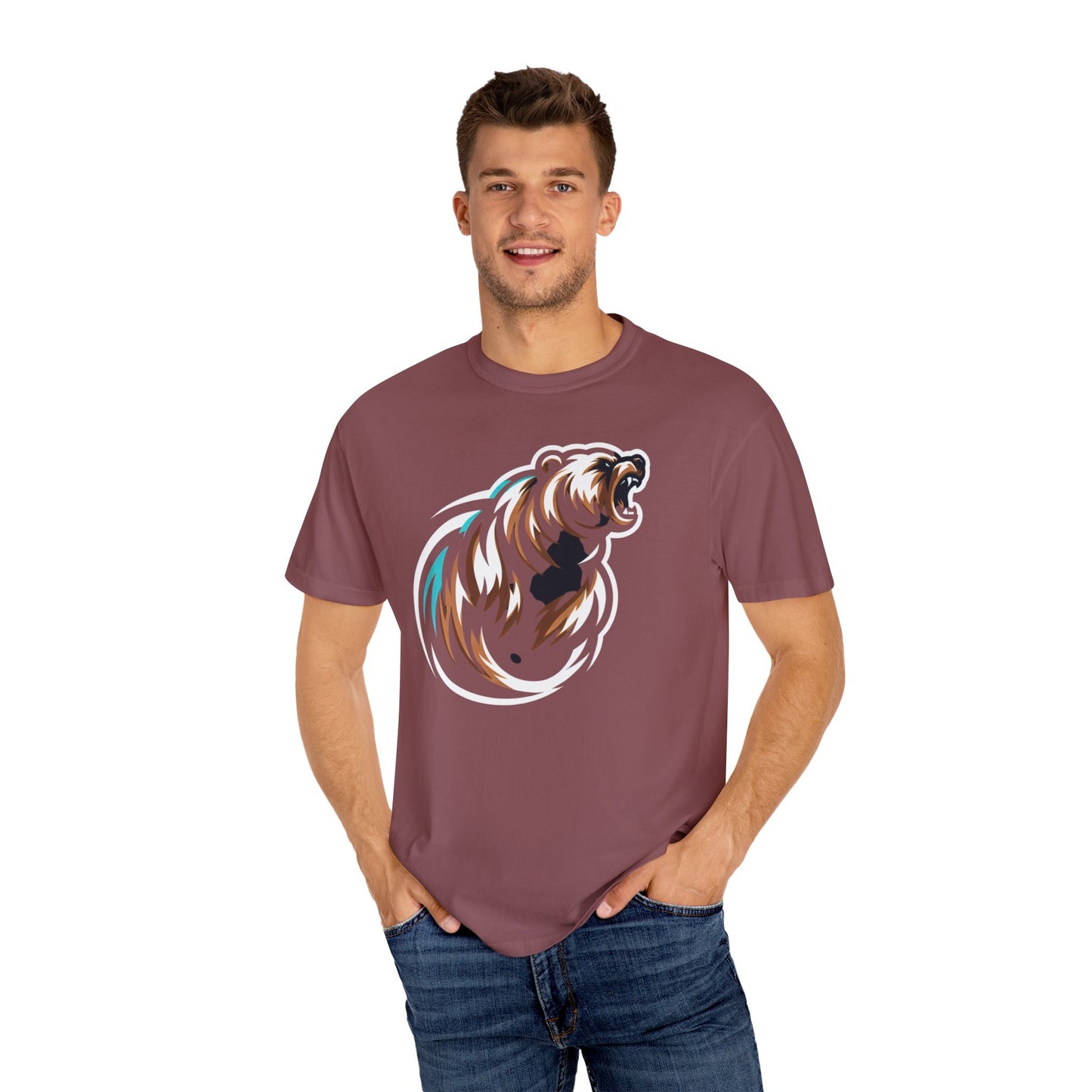 Garment-Dyed T-Shirt with Bear Design - Casual Wear, Gift for Nature Lovers, Unique Graphic Tee, Outdoor Adventure Shirt, Eco-Friendly [...]