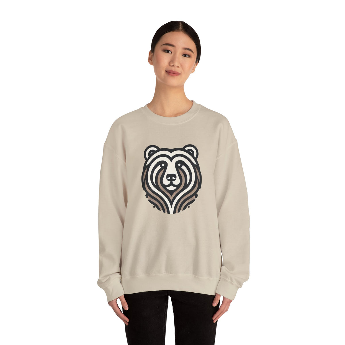 Bear Graphic Crewneck Sweatshirt | Cozy Unisex Pullover for Nature Lovers, Gift for Birthdays, Holidays, and Outdoor Adventures