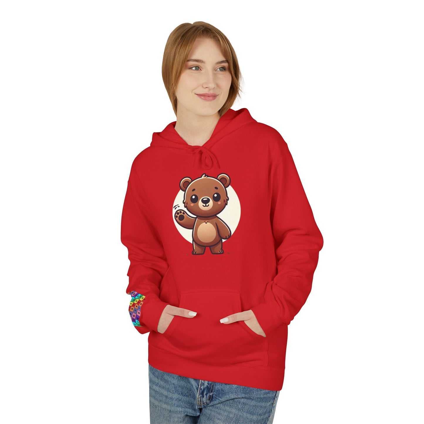Cute Bear Graphic Hoodie, Cozy Animal Sweatshirt for Kids and Adults, Perfect Gift for Animal Lovers, Birthday, Holidays