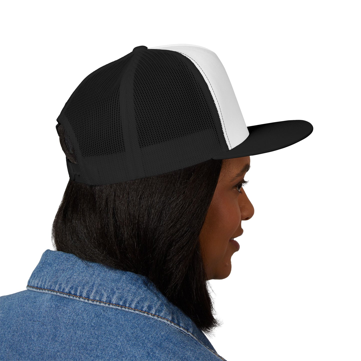 Embroidered 5 Panel Trucker Cap - Stylish, Casual Hat for Outdoor Adventures, Festivals, and Everyday Wear, Gift for Him or Her