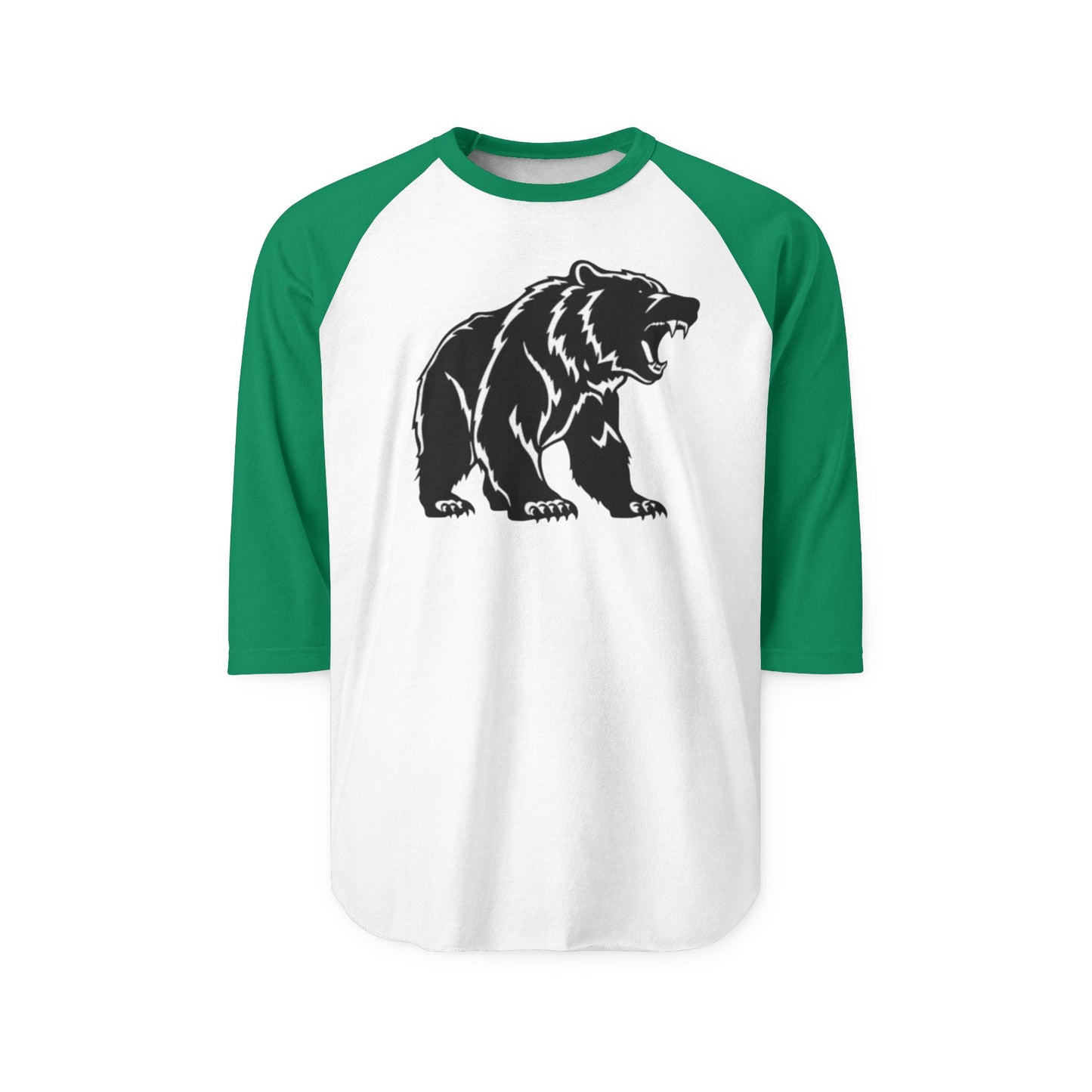 Bold Bear Graphic Raglan Shirt, Cute Animal Shirt, Nature Lover Tee, Casual Gift, Outdoor Adventure Wear