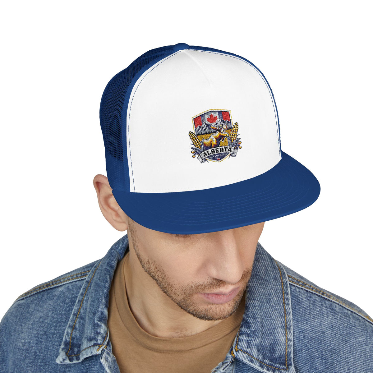 Embroidered 5 Panel Trucker Cap - Stylish, Casual Hat for Outdoor Adventures, Festivals, and Everyday Wear, Gift for Him or Her