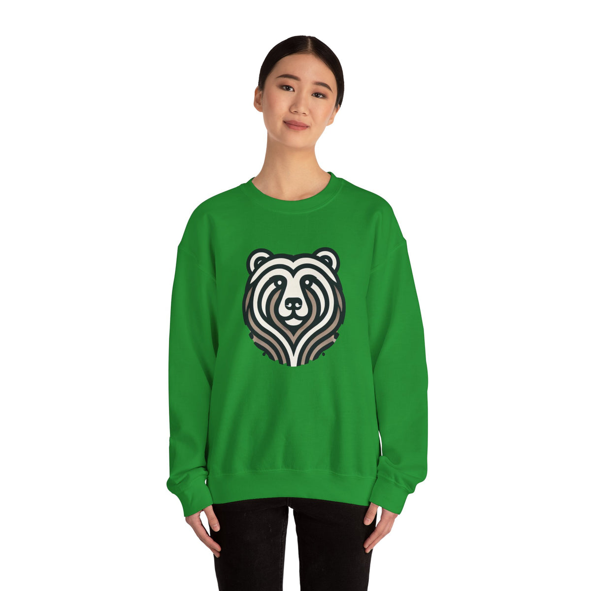 Bear Graphic Crewneck Sweatshirt | Cozy Unisex Pullover for Nature Lovers, Gift for Birthdays, Holidays, and Outdoor Adventures