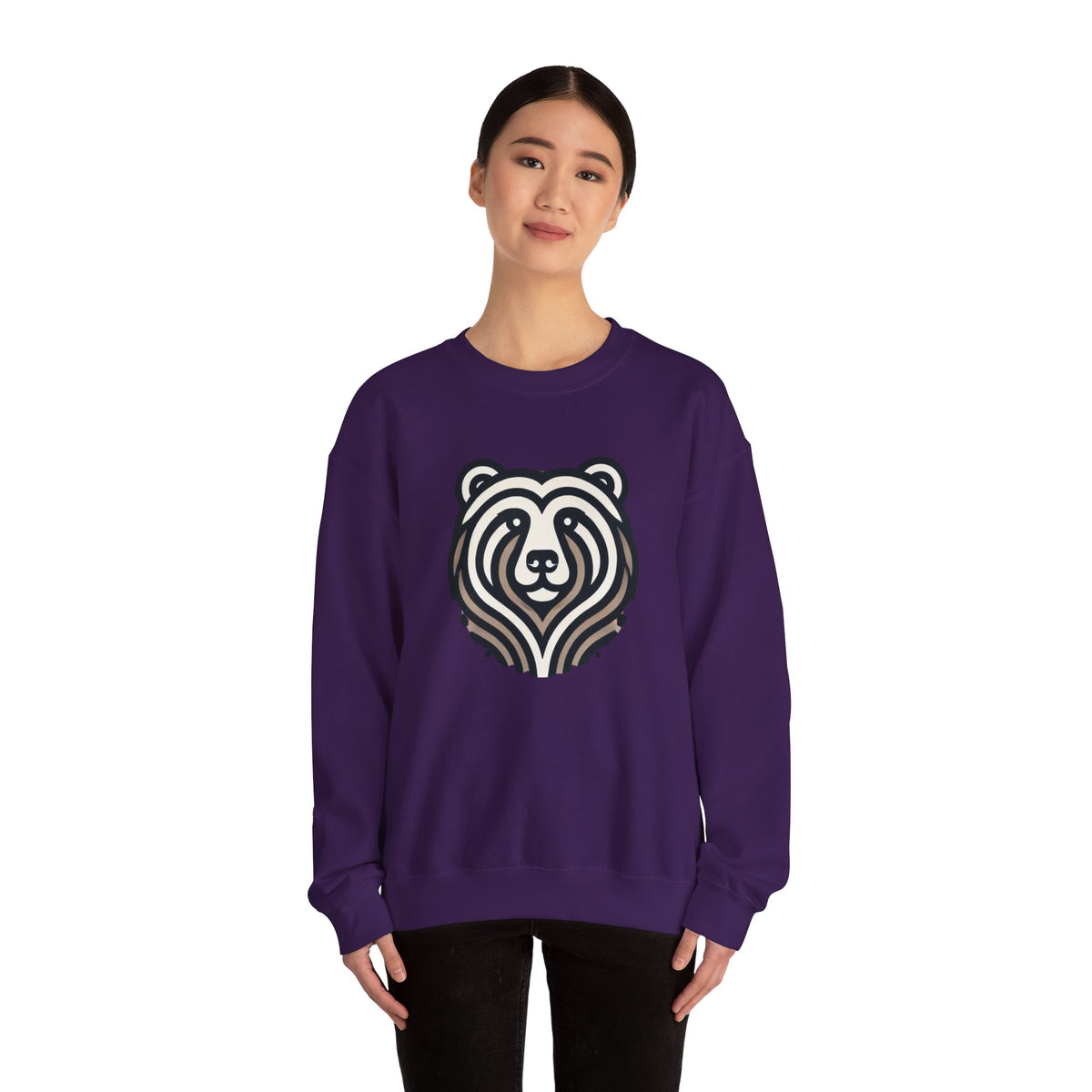 Bear Graphic Crewneck Sweatshirt | Cozy Unisex Pullover for Nature Lovers, Gift for Birthdays, Holidays, and Outdoor Adventures