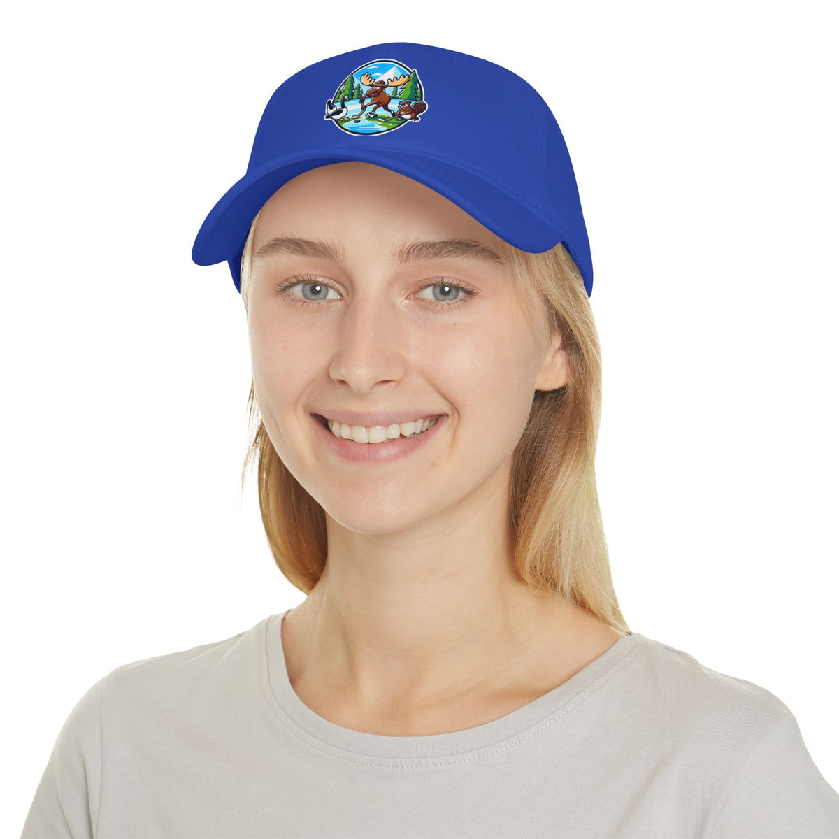 Nature-Inspired Moose Low Profile Baseball Cap