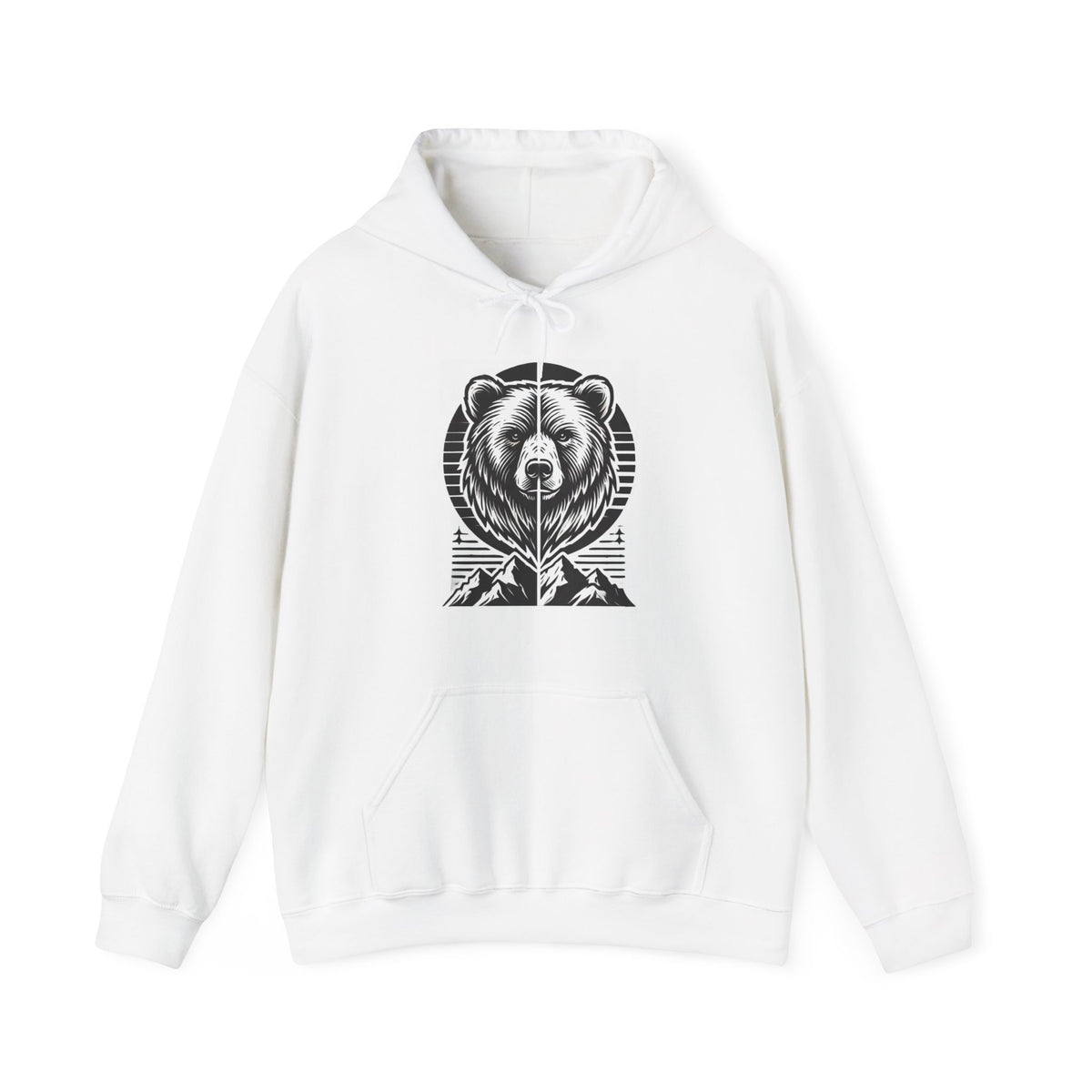 Adventure Bear Graphic Hoodie - Unisex Heavy Blend Sweatshirt