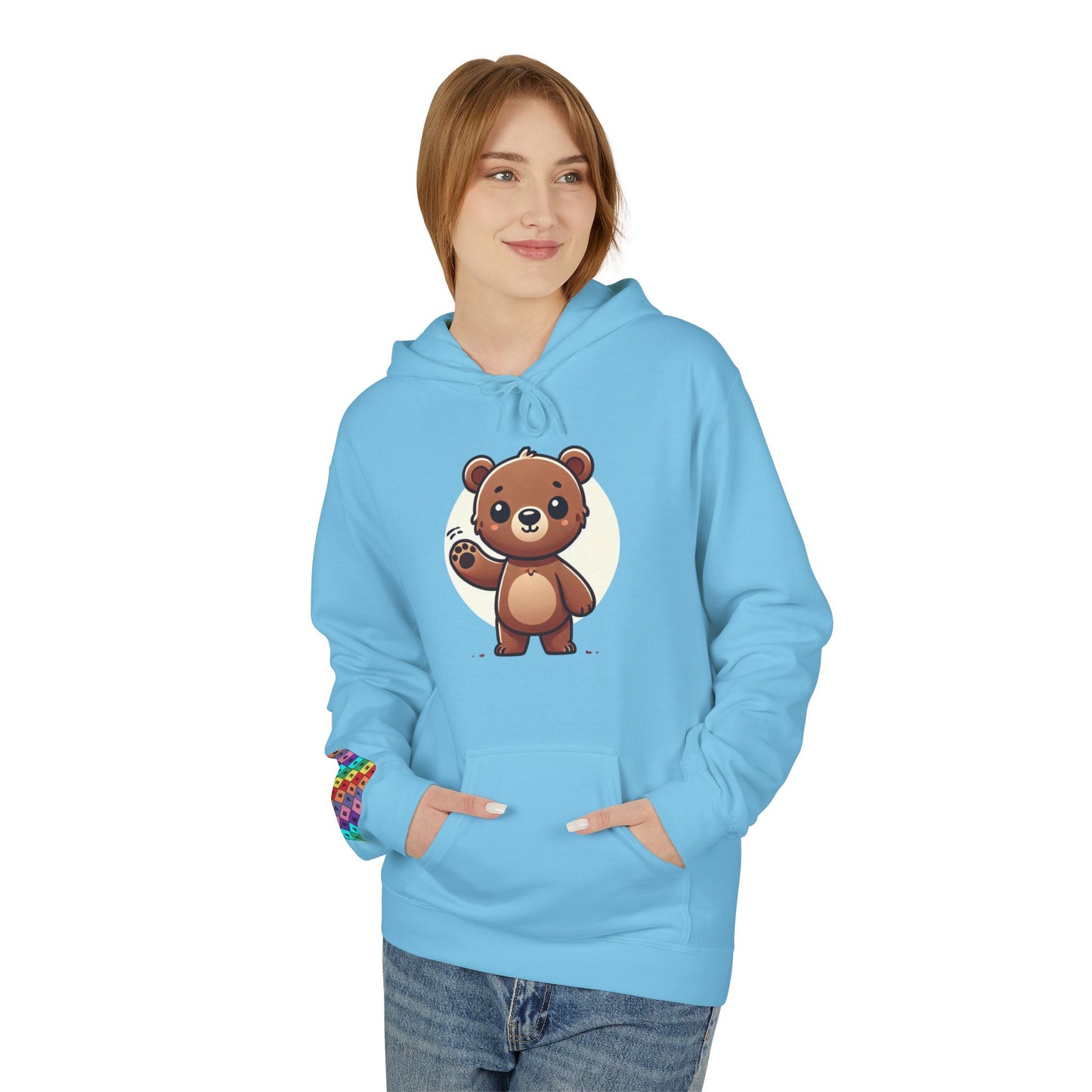 Cute Bear Graphic Hoodie, Cozy Animal Sweatshirt for Kids and Adults, Perfect Gift for Animal Lovers, Birthday, Holidays