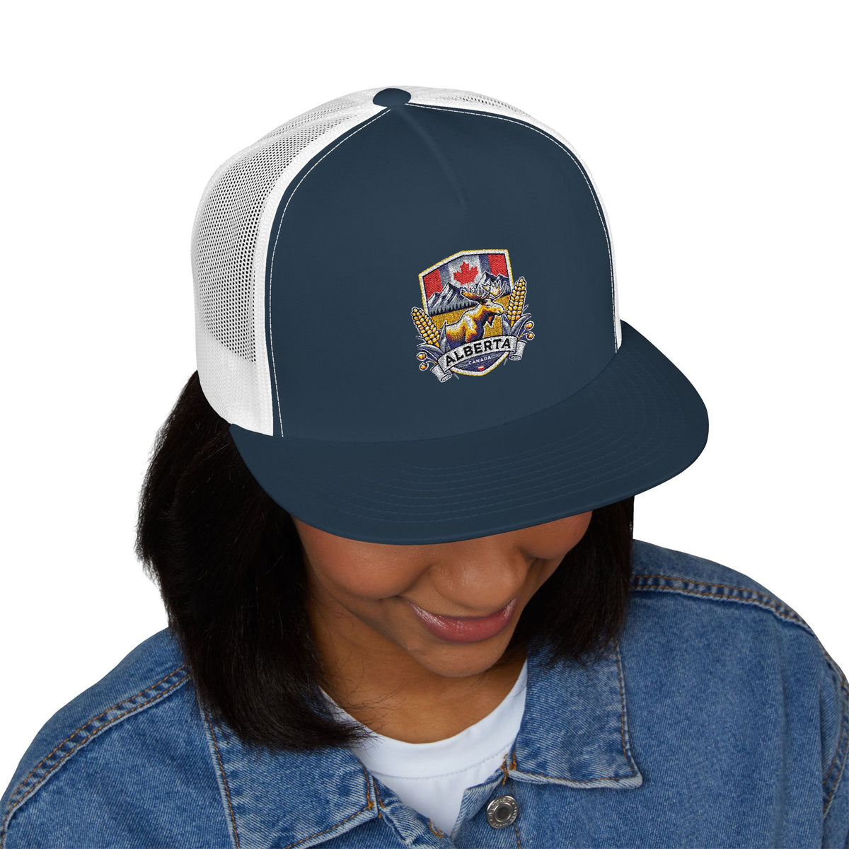 Embroidered 5 Panel Trucker Cap - Stylish, Casual Hat for Outdoor Adventures, Festivals, and Everyday Wear, Gift for Him or Her