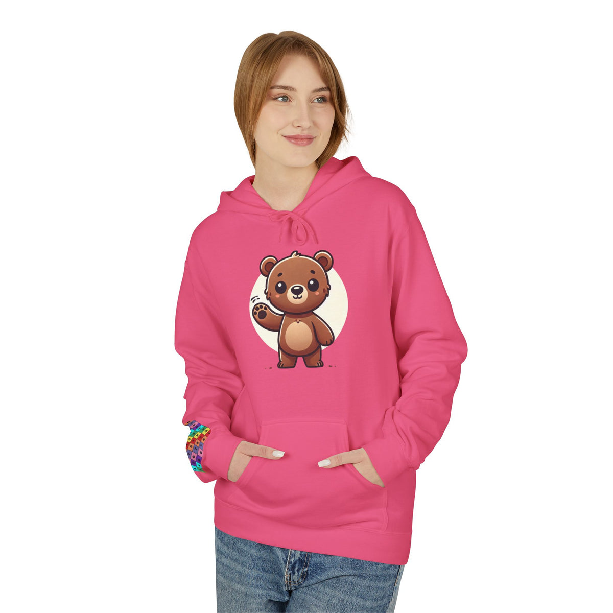 Cute Bear Graphic Hoodie, Cozy Animal Sweatshirt for Kids and Adults, Perfect Gift for Animal Lovers, Birthday, Holidays