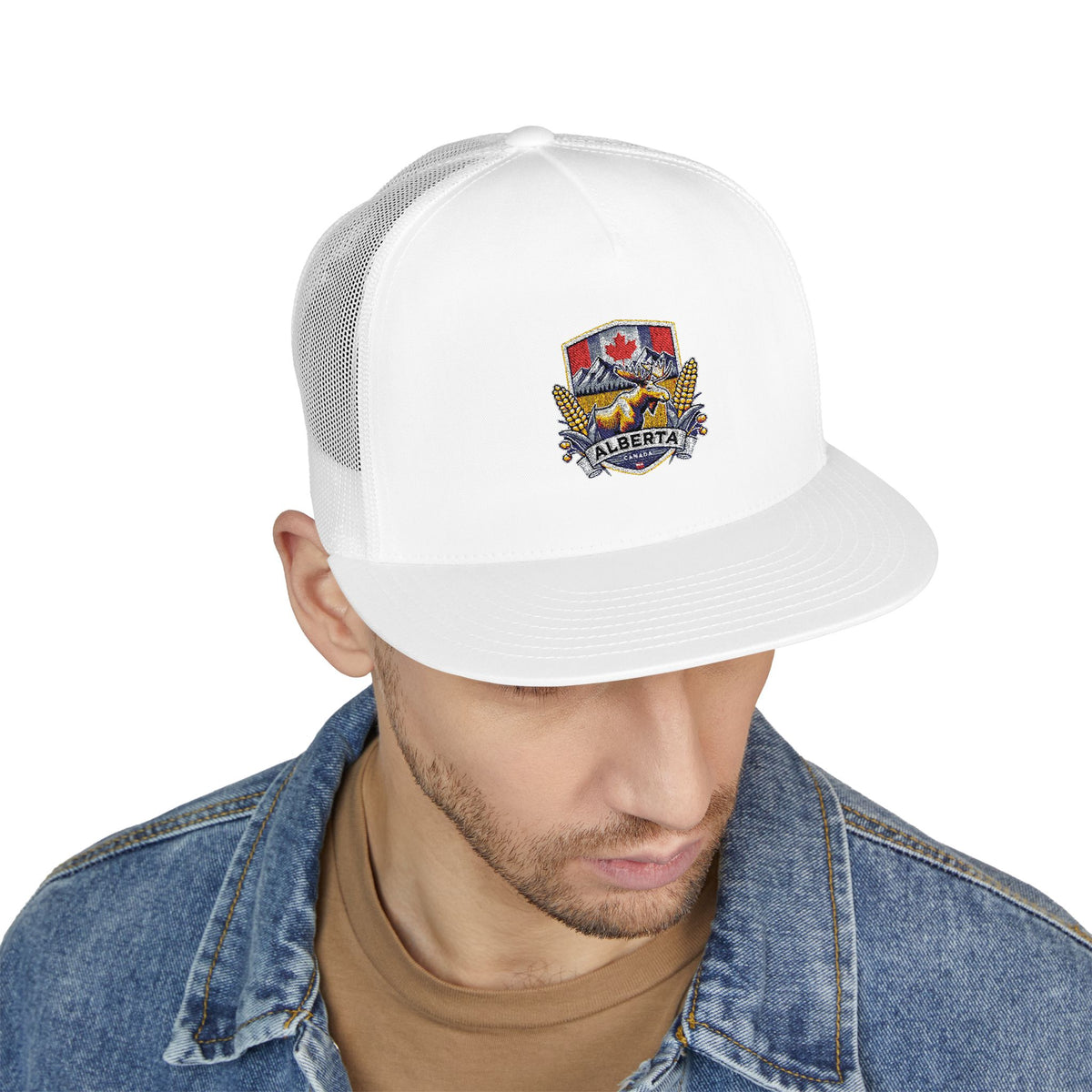 Embroidered 5 Panel Trucker Cap - Stylish, Casual Hat for Outdoor Adventures, Festivals, and Everyday Wear, Gift for Him or Her