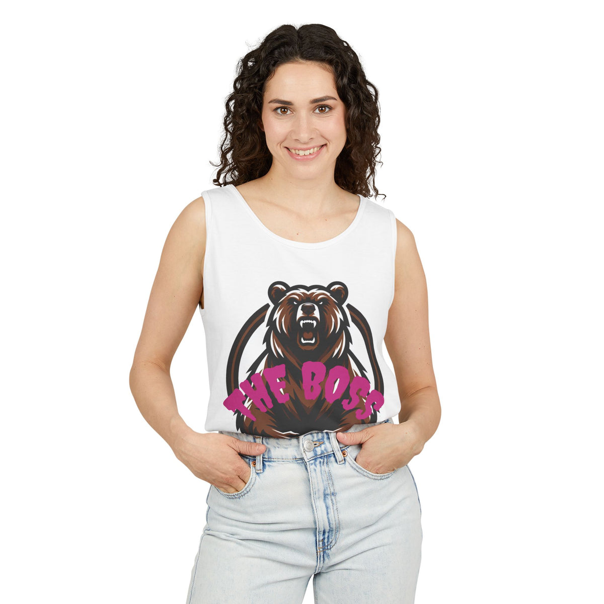 The Boss Bear Unisex Tank Top - Motivational Graphic Tee