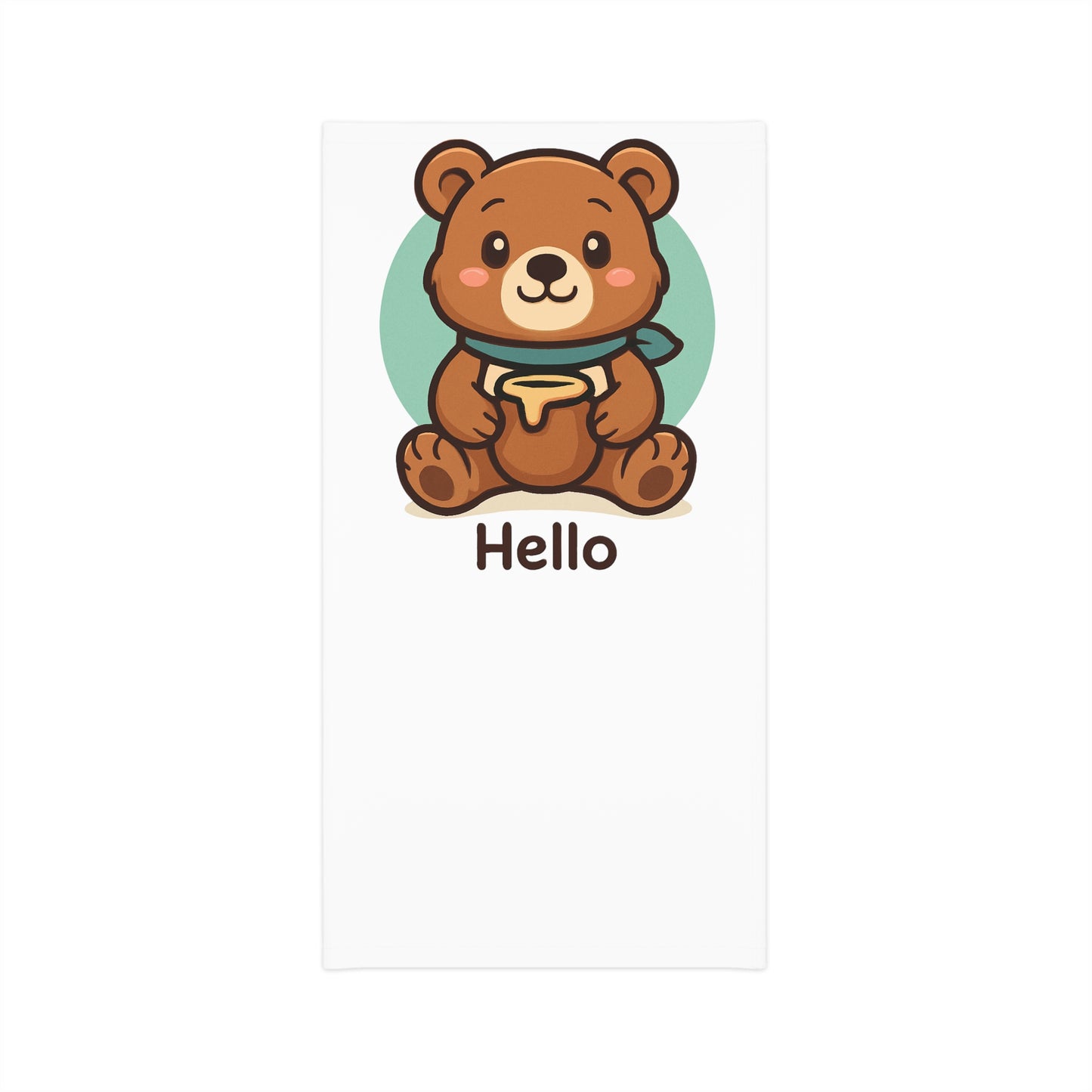 Cute Bear 'Hello' Neck Gaiter – Cozy Kids & Adult Face Scarf