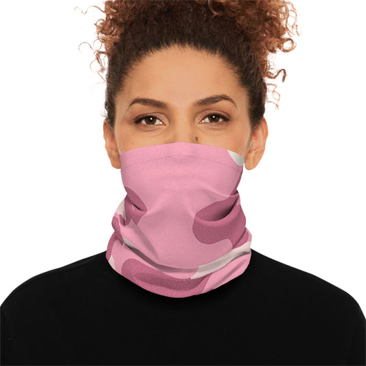 Pink Camouflage Neck Gaiter — Lightweight Face Mask & Scarf