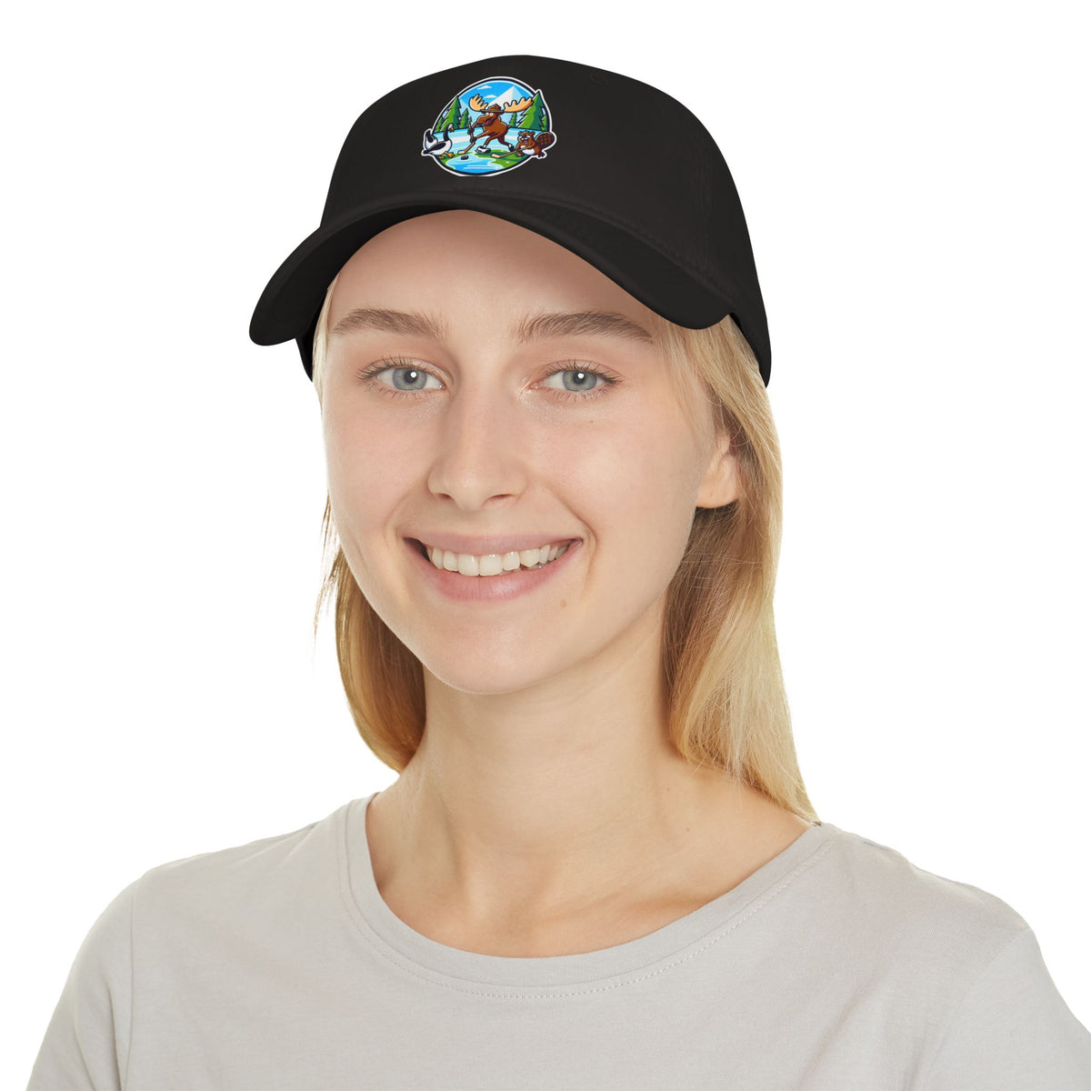 Nature-Inspired Moose Low Profile Baseball Cap